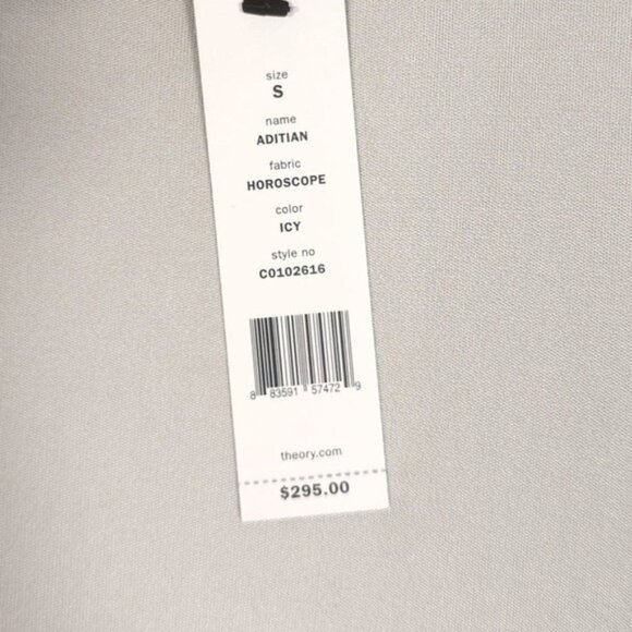 NWT THEORY Women’s SILK Blend ADITIAN Dress HOROSCOPE ICY Draped Tank SMALL - Picture 9 of 9